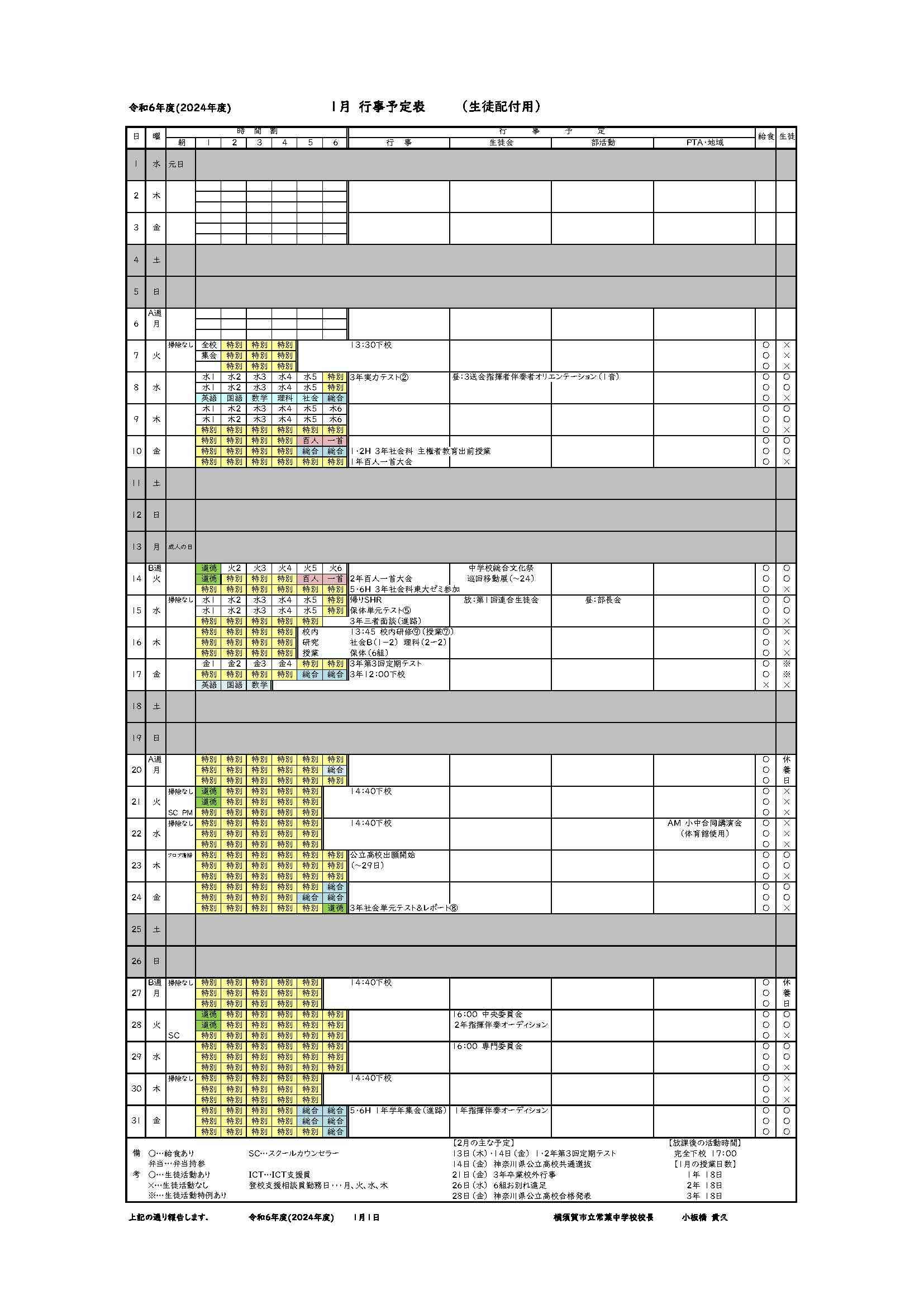 １月生徒配付用